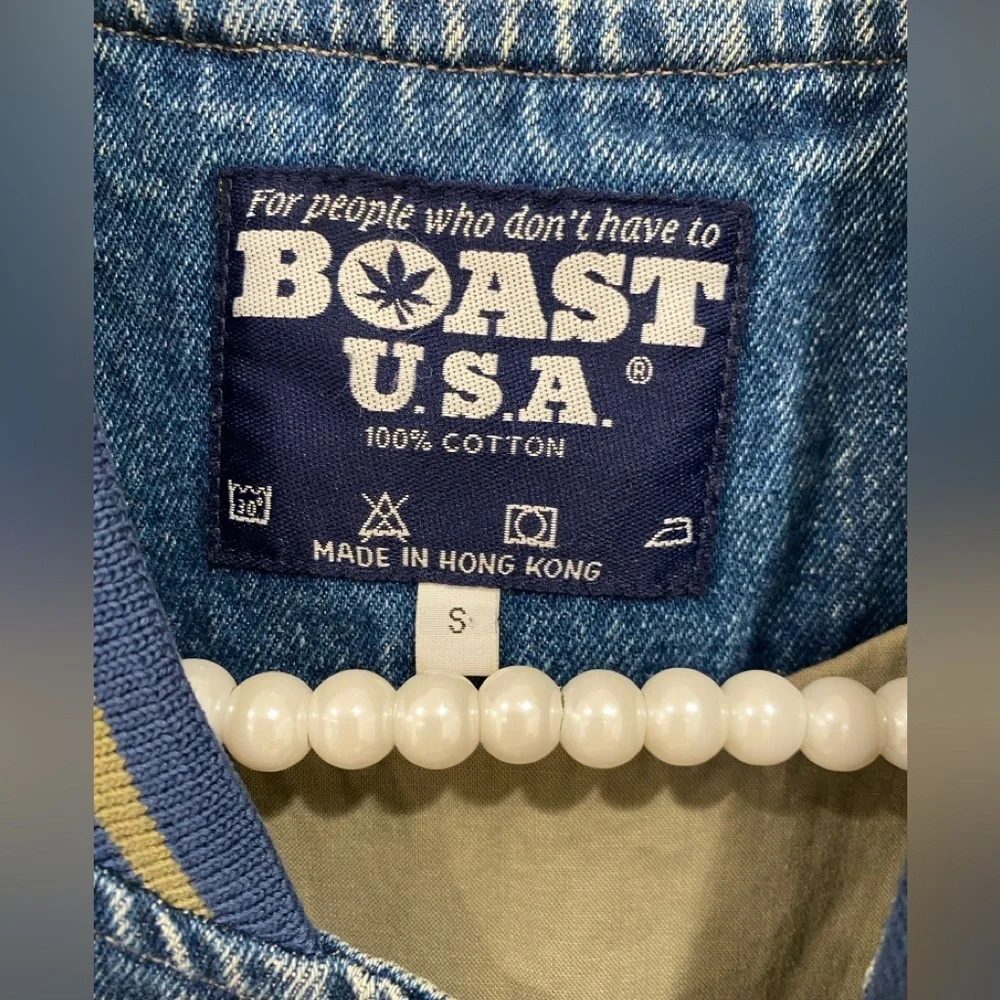 Boast USA vintage bomber denim jacket size S